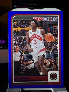 2023-24 NBA Hoops OG Anunoby Blue Parallel #37 Toronto Raptors - Picture 1 of 2