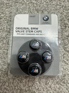 BMW Premium Genuine Valve Caps Set M Sport Black 36122447402 36110421543 - Picture 1 of 5