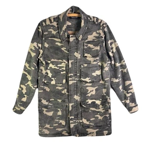 THRILL Camo Denim Long Jacket Womens Size L - Picture 1 of 10