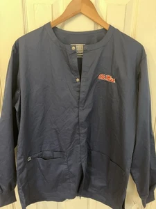 Wonder Work Scrubs Women Classic Top Long Sleeve Size S NWT “ Ole Miss  Logo” - Picture 1 of 5