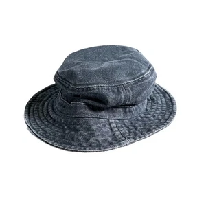 NEW Aritzia TNA Bucket Hat Black Jean Denim S/M Cotton - Picture 1 of 5
