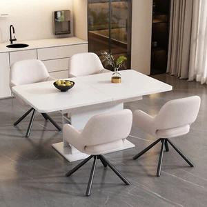 Esstisch Set Drehbar Stühlen Essgruppe Sitzgruppe Erweiterbarer Tisch Stuhl - Bild 1 von 22