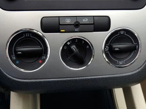 Per VW Golf 5 V 04-10 Anillos de aluminio pulido al panel de control 3 piezas - Picture 1 of 7