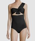 $350 Marysia Women's Black One Shoulder Venice Maillot Swimsuit Size X-Small