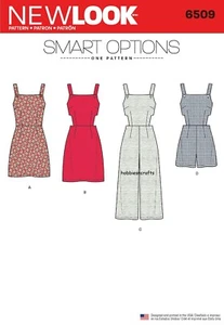 NEW LOOK 6509 MISSES' JUMPER ROMPER & DRESS Sewing pattern Size 6 - 18 - Picture 1 of 8