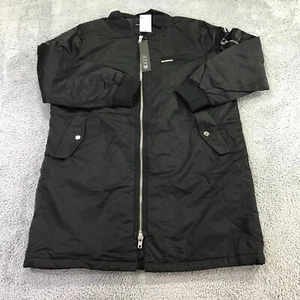 Members Only Jacket Womens Extra Large Bomber Jacket Parka Black Parka Coat - Picture 1 of 10