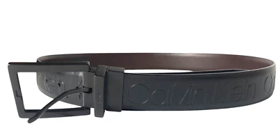Cinturón Calvin Klein Talla 34 36 Mediano Para Hombre Negro Deletrear Cuero Vegano Usado en Excelente Condición Foto 1 de 4