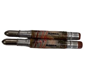 2 Vintage FLORIDA Souvenir Kugelstifte ~ rosa Flamingos ~ Retro ~ MCM - Bild 1 von 5