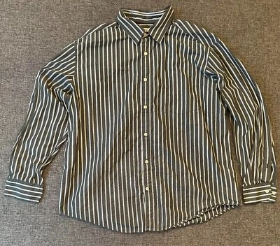 St. John's Bay Men's Shirt Size XL Long Sleeve Button Up Chest Pocket Stripes - Image 1 of 4