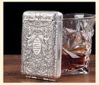 Victorian Style Vintage Double Sided Metal Flip Top Three Open Cigarette Case 14