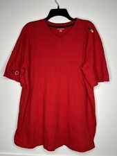 Coogi T Shirt Mens 2XL XXL Red Short Sleeve Cotton Embroidered Hip Hop V Neck