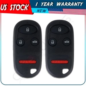 2 Remote Car Key Fob for Honda Accord 1998 1999 2000-2002 KOBUTAH2T 4 Buttons - Picture 1 of 7
