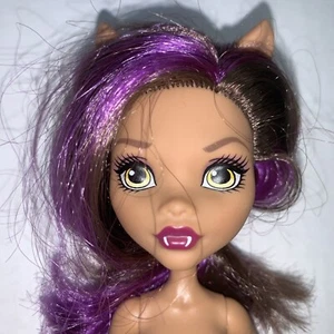 Monster High Clawdeen Wolf Doll Nude Purple Hair BAD FINGERS *READ* - Picture 1 of 10