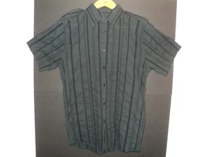 NEU 7 Diamanten Hemd Herren Gr. S Kurzarm leicht schwarz Streifen Small - Bild 1 von 6