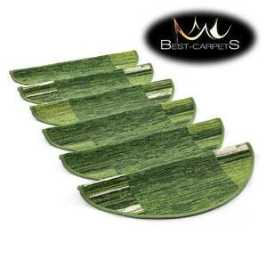 Alfombra Antideslizante Escalera Superposiciones "ADAGIO" Verde Set para Escaleras Antideslizante para Escalones - Imagen 1 de 6