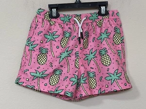 Maamgic Boys Pink Pineapple Graphic Mesh Lining Swim Trunks 5/6 - Picture 1 of 8