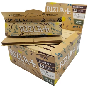 Paquete combinado de papel rodante delgado tamaño RIZLA Natura King puntas sin blanquear cucaracha cáñamo - Imagen 1 de 20