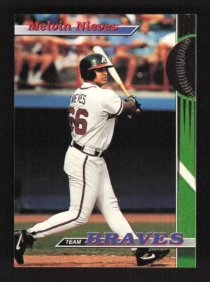 1993 Stadium Club Team Braves Melvin Nieves #28 Atlanta Braves - Image 1 of 2