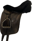 Sheepskin Seat Saver For a Dressage Jumping or all purpose Black AUSTRALIAN MADE