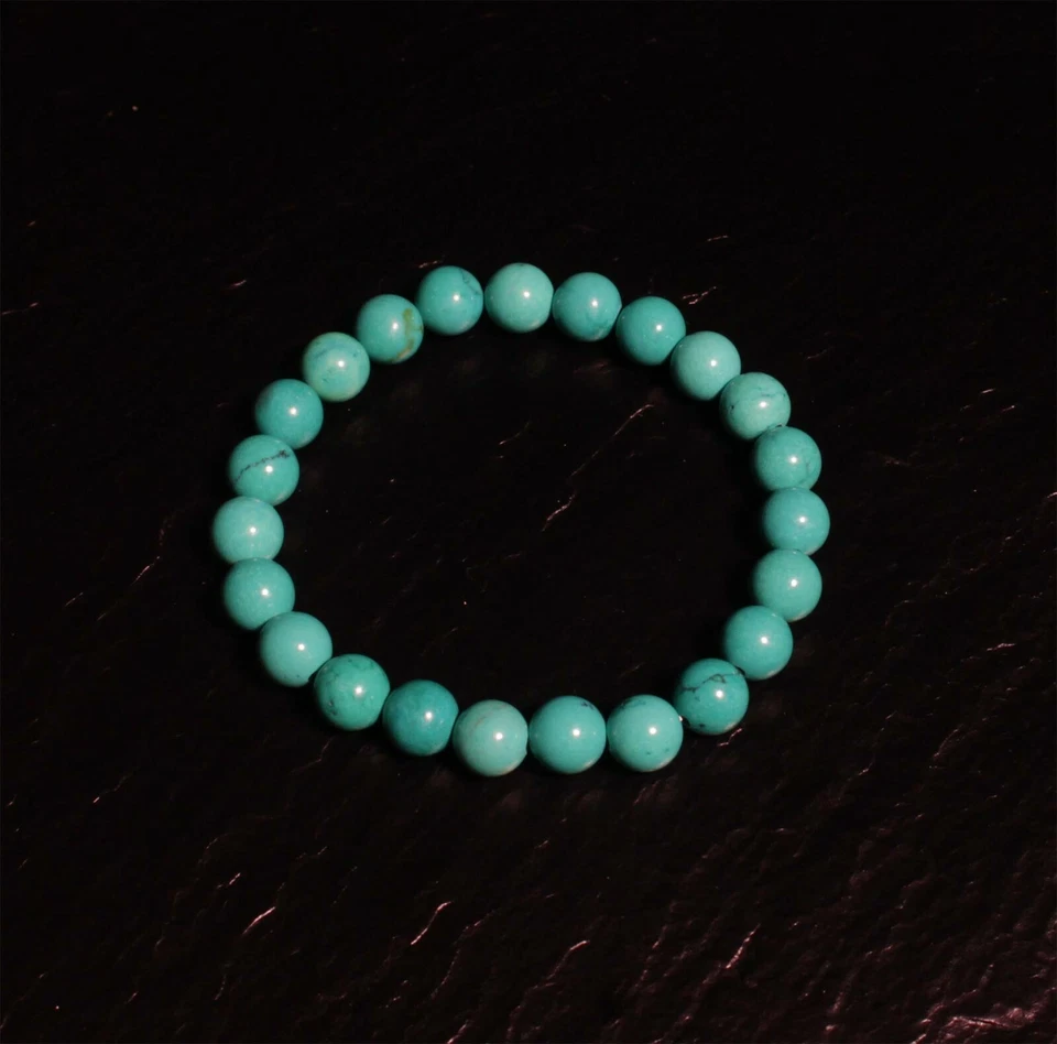 Edelstein Kugel Armband J - Z bis 8 mm Stretch Armbänder in 3 Längen Steinschatz - Bild 1 von 1