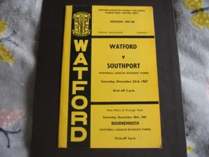 Watford v Southport Football League Division 3 Programme 23/12/67 - Picture 1 of 4