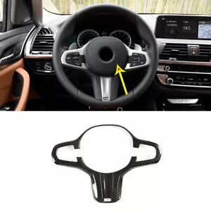 FOR BMW X3 X4 X5 G01 G05 2018 2017 2020 Carbon ABS Steering Wheel Cover Trim - Foto 1 di 5