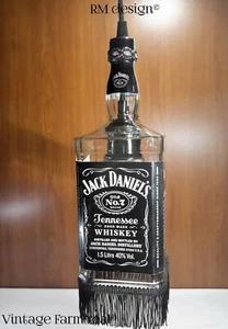 Jack Daniel's da 1,5 L - Lampada a sospensione -portalampada in metallo nero - Foto 1 di 7