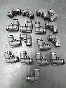 (17) Pisco PV6 Push-to-Connect Elbow Union 6mm OD Tube to 6mm OD Tube - Picture 1 of 1
