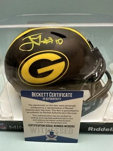 JORDAN LOVE Green Bay Packers Signed ECLIPSE mini helmet Beckett COA WC82051 - Picture 1 of 2