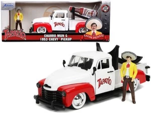 1953 Chevrolet Pickup Truck White and Red with Charro Man Diecast Figurine "Tapa - Picture 1 of 1