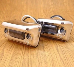 FOR TOYOTA COROLLA KE70 TE70 TE71 REAR LICENSE PLATE LIGHTS LAMPS CHROME PAIR - Picture 1 of 5