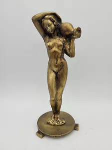 Jugendstil Bronze Figur weiblicher Akt um 1900 - Bild 1 von 8