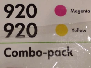 Tinta HP 920 / HP 920 - caja abierta - solo magenta / amarillo sin usar - Imagen 1 de 2