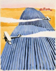 Flying the Fields : Alexander Deyneka : 1930 : Archival Quality Art Print - Picture 1 of 1