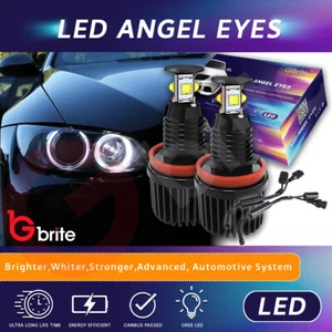 x2 BMW ANGEL EYES 20W E92 E93 E60 E70 E81 E87 M3 Sport X5 LED Rings XENON UK A1 - Picture 1 of 6