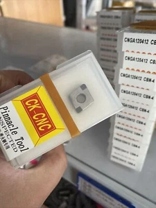 2Pcs CNGA120412 CBN-4 CNGA433 High Hardness CNC Boron Nitride Diamond Inserts  - Picture 1 of 3