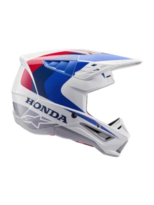 Alpinestars Honda SM5 Helmet White/Blue/Red Glossy Extra Small - Picture 1 of 7