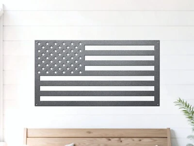 American Flag Metal Sign | Patriotic Wall Art - Image 1 of 4