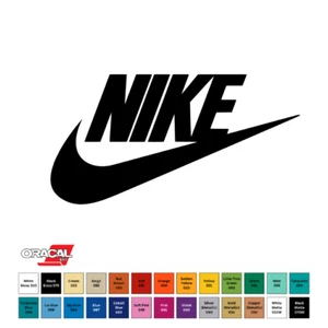 Nike Swoosh Logo Die Cut Vinyl Decal Permanent Sticker 2" to 12" CHOOSE COLOR - Picture 1 of 3