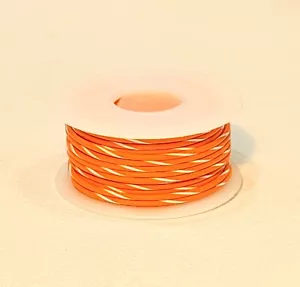 Cable de conexión automotriz TXL calibre 18 AWG NARANJA con RAYA BLANCA ~ 50 pies ¡NUEVO! - Imagen 1 de 1
