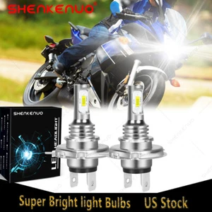 Ultra Bright LED headlight bulbs for Yamaha XV750 Virago 1990-1997 motorcycle US - Picture 1 of 16