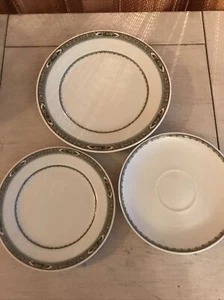 ROSENTHAL Classic Rose PARADISE GARDEN 3 Pc SALAD PLATE BREAD & BUTTER SAUCER - Picture 1 of 3