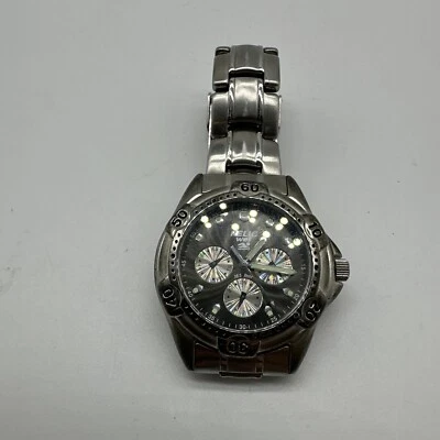 Reloj Reliquia Húmedo Hombre Acero Inoxidable Plata Fecha 24hr Gris 50m Cuarzo Foto 1 de 4