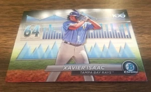 XAVIER ISAAC 2024 BOWMAN CHROME CARD #BTP-64 TAMPA BAY RAYS (TOP 100 INSERT) - Picture 1 of 2