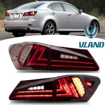 VLAND LED Tail Lights For Lexus IS250 IS350 ISF 2006-2013 Red Rear Lamps Pair US - Image 1 of 4