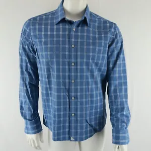 UNTUCKit Langarm Hemd mit Knopfleiste Herren M blau weiß Stretch - Bild 1 von 6