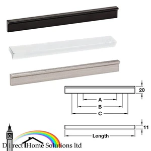 Hafele Stylish Angle Pull Handle Matt Black / Chrome / Stainless Steel Aluminium - Picture 1 of 4