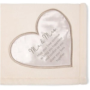 Mr. and Mrs. Wedding Royal Plush Blanket 50 x 60 Inch - Picture 1 of 6