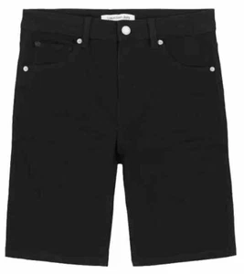 Calvin Klein Big Boys' Slim Straight Fit Stretch Denim Shorts Black Size 18 NWT - Picture 1 of 11