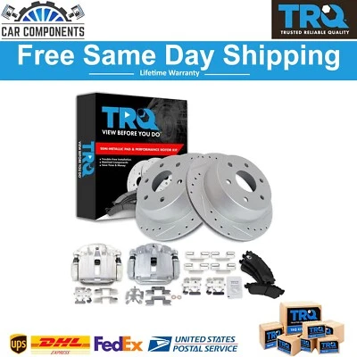 Nuevo kit de pastillas de freno trasero y rotor TRQ para Chevy GMC Sierra Yukon 1999-2005 Foto 1 de 4